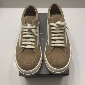 Rick Owens Beige Suede Sneakers